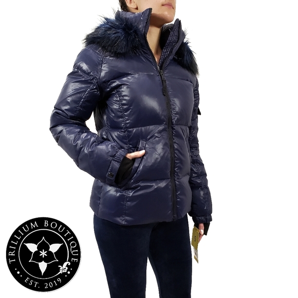 S13 Women's Kylie Down Faux Fur Trim Puffer Jacket - Picture 2 of 8